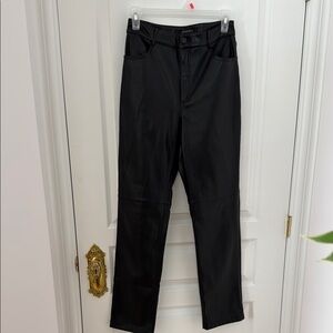 Black Faux Leather Pants
